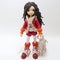 Stylistic Manga Doll: Knitted 3d Jennifer In Red Sweater Outfit