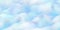 Stylize blue sky seamless background and cartoon fluffy clouds