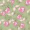 Stylize flower seamless pattern. Elegant botanical background. Abstract floral wallpaper