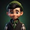 Stylized 3d Cartoon Boy In Plaid Jacket And Vest - Hyper-realistic Details