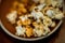 Stylized Abstract Popcorn Bowl with Heavy Bokeh