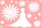 Stylized background with Wedding dress and flowers