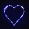 Stylized blue iregular heart in style of star constellation