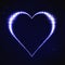 Stylized blue regular heart in style of star constellation