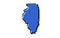 Stylized blue sketch map of Illinois