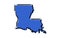 Stylized blue sketch map of Louisiana