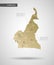 Stylized Cameroon map vector illustration.