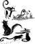 Stylized Cats - elegance and graceful cats.