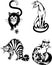 Stylized Cats - elegance and graceful cats.