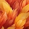 Stylized Chicken Feathers Wallpaper In Warm Colors