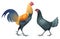 Stylized Chickens - vector illustration
