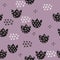 Stylized children`s pattern with flowers. Vector seamless background for design and decoration of children`s clothes