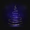 Stylized Christmas tree on decorative glitter background