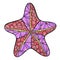 Stylized colored starfish.