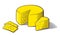 Stylized colored vector illustration of cheese