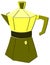 Stylized colorful Coffeepot