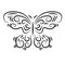 Stylized decorative beautiful ornamental butterfly