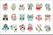 Stylized Design Owls Emoji Stickers Set Of Cartoon Childish Vector Characters With Funky Elements