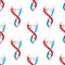Stylized DNA spiral helix seamless pattern