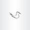 stylized dove vector icon design element