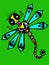 Stylized dragonfly - unique drawings and sketches