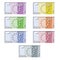 Stylized euro paper bill banknotes