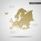 Stylized Europe map vector illustration.