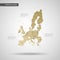 Stylized European Union EU map vector illustration.