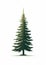 Stylized Fir Tree Vector Icon With Cabincore Vibes