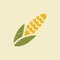 Stylized flat icon of a corn.