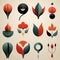 Stylized Foliage In Eiko Ojala Style: Vintage Imagery And Symbolic Props