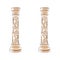 Stylized Greek doodle column Doric Ionic Corinthian columns. Vector illustration. Classical architecture