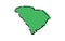 Stylized green sketch map of South Carolina