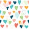 Stylized heart seamless pattern.