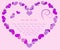 Stylized heart in violet colors