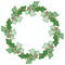 Stylized holly wreath