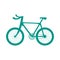 Stylized icon of a colored bike