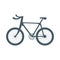 Stylized icon of a colored bike on a white background