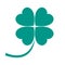 Stylized icon of a colored clover leave on a white background