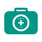 Stylized icon of a colored first aid kit