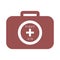 Stylized icon of a colored first aid kit