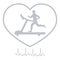 Stylized icon of the man jogging on a treadmill within the heart