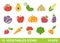 Stylized icons of vegetables. Vector icons