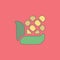 Stylized illustration corn flat icon isolated on