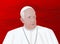 Stylized illustration with Pope Francis, head of the catholic church.