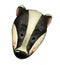 stylized image of a badger face