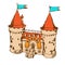 Stylized image of the castle.hand drawn