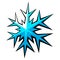 Stylized image of snowflake. Natural winter illustration.