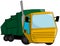 Stylized Isolated Garbage truck
