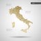 Stylized Italy map vector illustration.